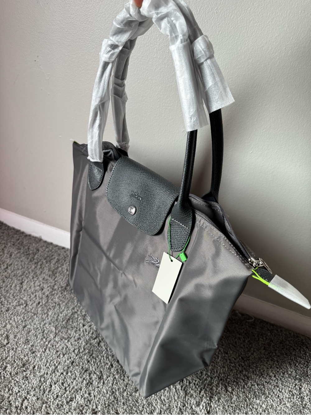 Longchamp Gray Nylon Tote bag - Picture 2 of 4